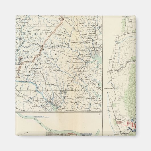 Militaire bedden van Was, Penn, Annapolis, NE Va Magneet (Voorkant)