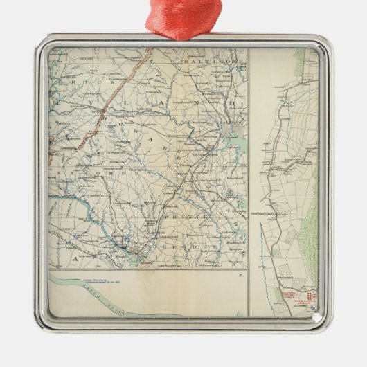 Militaire bedden van Was, Penn, Annapolis, NE Va Metalen Ornament (Voorkant)