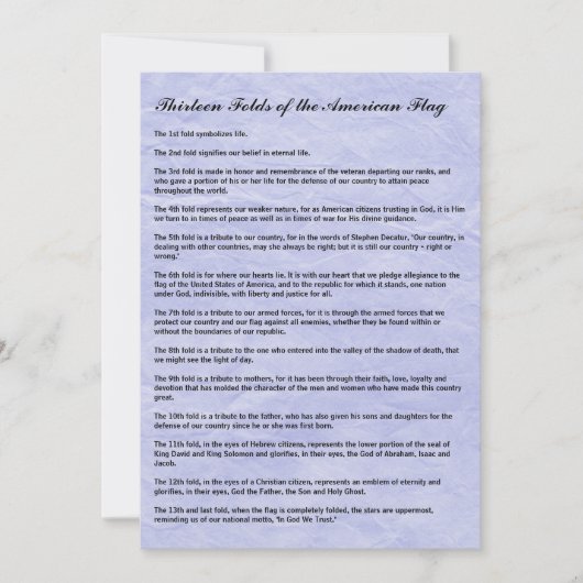 Militaire begrafenis 13 Folden van Amerikaanse vla (Voorkant)