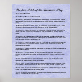 Militaire begrafenis 13 Folden van de Amerikaanse  Poster