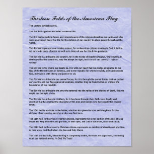 Militaire begrafenis 13 Folden van de Amerikaanse  Poster