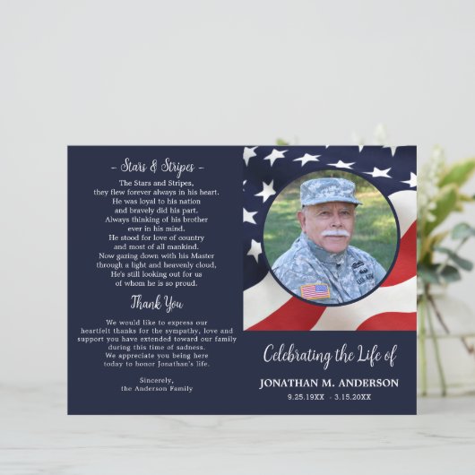 Militaire begrafenis - Amerikaanse vlag - Veterane (Staand voorkant)