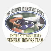 Militaire begrafenissen ronde sticker (Voorkant)