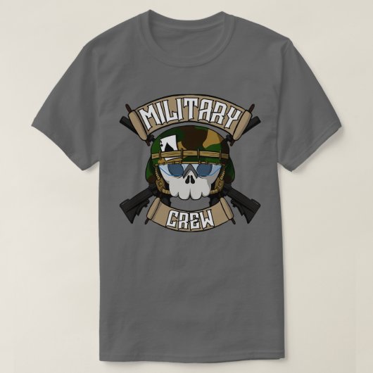Militaire bemanning Jolly piraat T-shirt (Design voorkant)