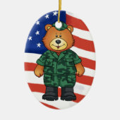 Militaire Beren Keramisch Ornament (Voorkant)