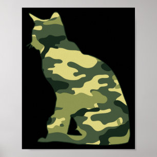 Militaire Birmese Camo Mannen Print Kat Kitty Vete