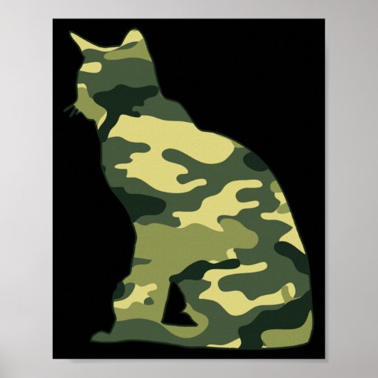 Militaire Birmese Camo Mannen Print Kat Kitty Vete (Voorkant)