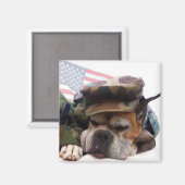 Militaire bokser Hondenmagneet Magneet (Voorkant / Achterkant)