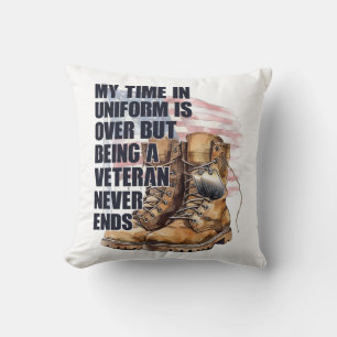 Militaire Boot Dog Label Veteraan Kussen