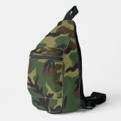 Militaire bos camouflagepatroon sling bag (Rechterhoek)