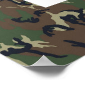 Militaire boscamouflage achtergrond met wit poster (Hoek)