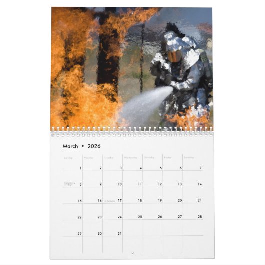 Militaire brandweerlieden kalender (Mar 2026)