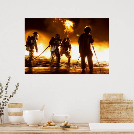 Militaire brandweerlieden poster (Keuken)