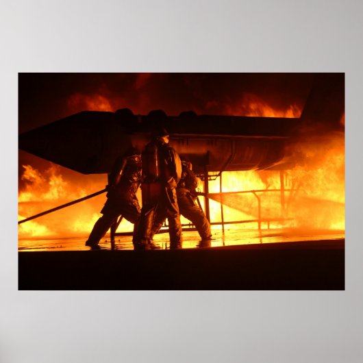 Militaire brandweerlieden poster (Voorkant)