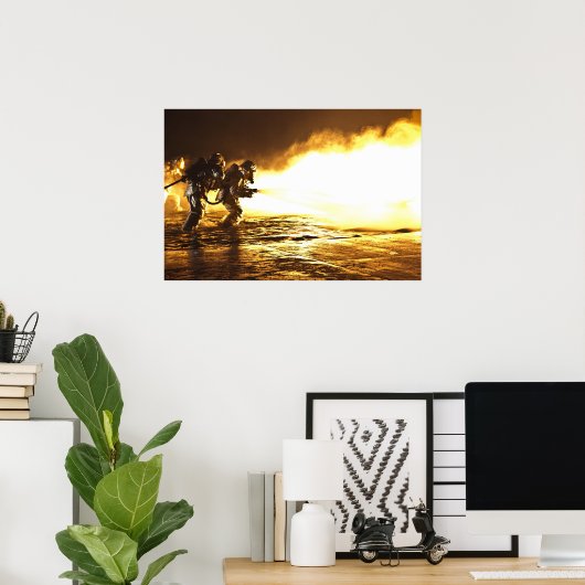 Militaire brandweerlieden poster (Thuiskantoor)