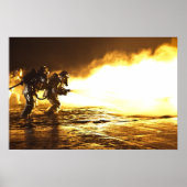 Militaire brandweerlieden poster (Voorkant)