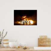 Militaire brandweerlieden poster (Keuken)