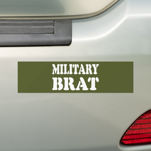 MILITAIRE BRAT BUMPERSTICKER (Op auto)