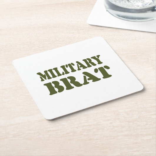 MILITAIRE BRAT KARTONNEN ONDERZETTERS (Schuin)