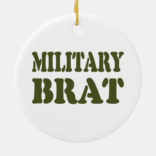MILITAIRE BRAT KERAMISCH ORNAMENT (Achterkant)