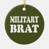 MILITAIRE BRAT KERAMISCH ORNAMENT (Voorkant)