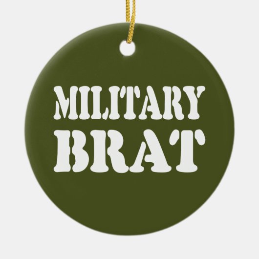 MILITAIRE BRAT KERAMISCH ORNAMENT (Voorkant)