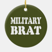 MILITAIRE BRAT KERAMISCH ORNAMENT (Achterkant)