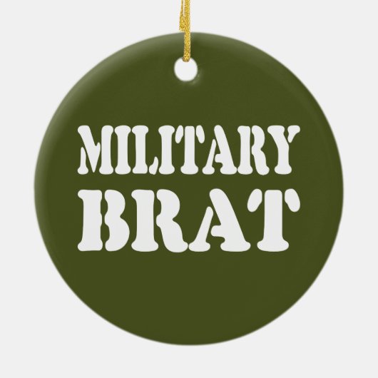 MILITAIRE BRAT KERAMISCH ORNAMENT (Achterkant)