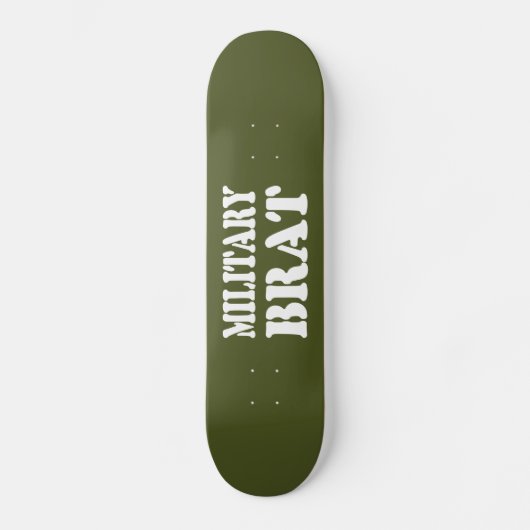 MILITAIRE BRAT PERSOONLIJK SKATEBOARD (Voorkant)