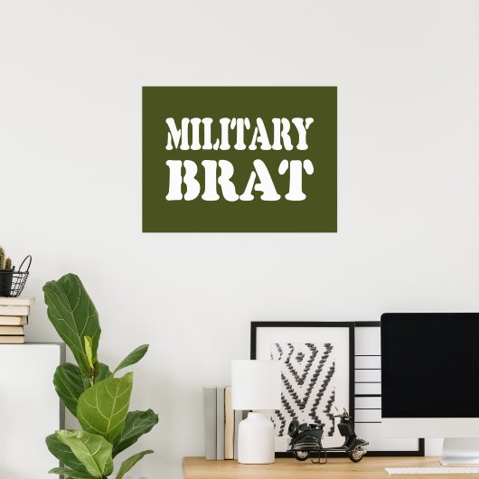 MILITAIRE BRAT POSTER (Thuiskantoor)