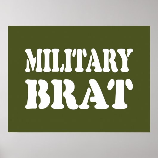 MILITAIRE BRAT POSTER (Voorkant)