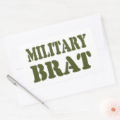 MILITAIRE BRAT RECHTHOEKIGE STICKER (Envelop)