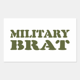 MILITAIRE BRAT RECHTHOEKIGE STICKER
