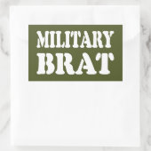 MILITAIRE BRAT RECHTHOEKIGE STICKER (Tas)