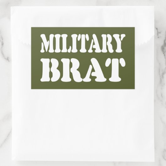 MILITAIRE BRAT RECHTHOEKIGE STICKER (Tas)