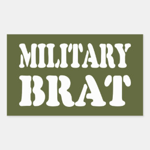 MILITAIRE BRAT RECHTHOEKIGE STICKER