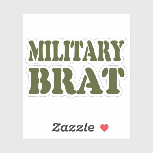 MILITAIRE BRAT STICKER (Vel)