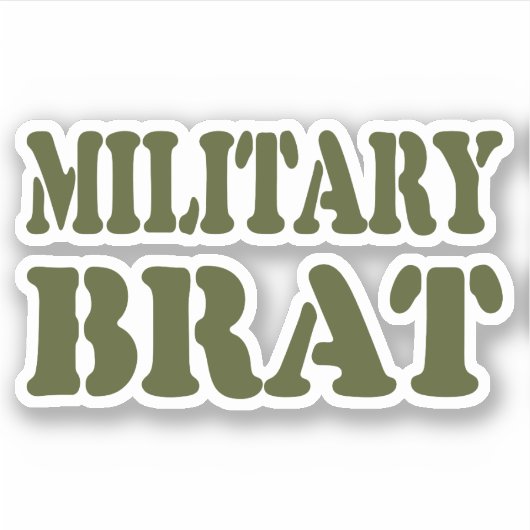 MILITAIRE BRAT STICKER (Voorkant)