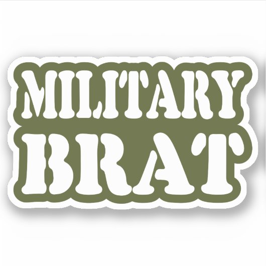 MILITAIRE BRAT STICKER (Voorkant)