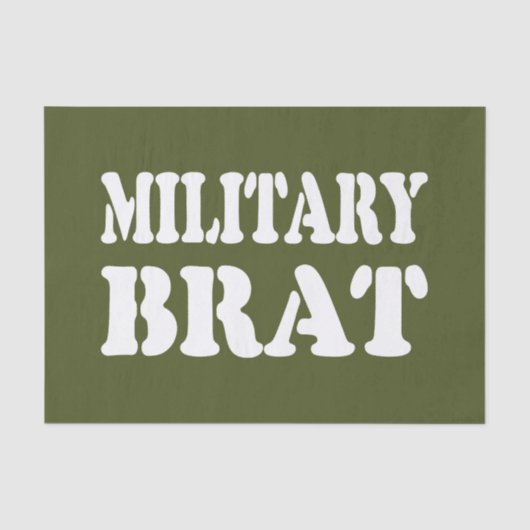 MILITAIRE BRAT TISSUEPAPIER (Voorkant)