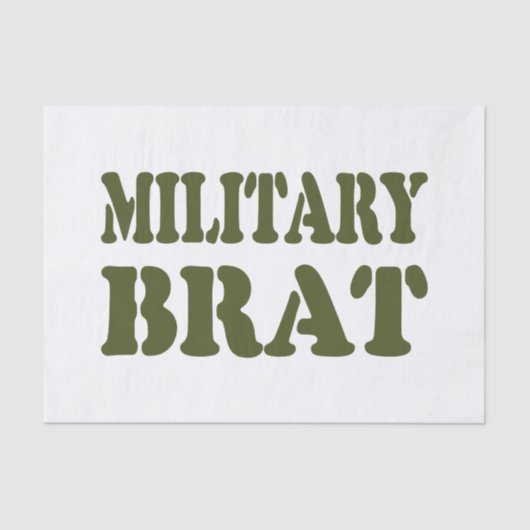 MILITAIRE BRAT TISSUEPAPIER (Voorkant)