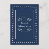 Militaire bruiloft Gast Informatie Kaarten (Achterkant)