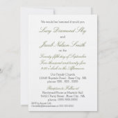 Militaire bruiloft Noite Elegant White Roses Kaart (Achterkant)