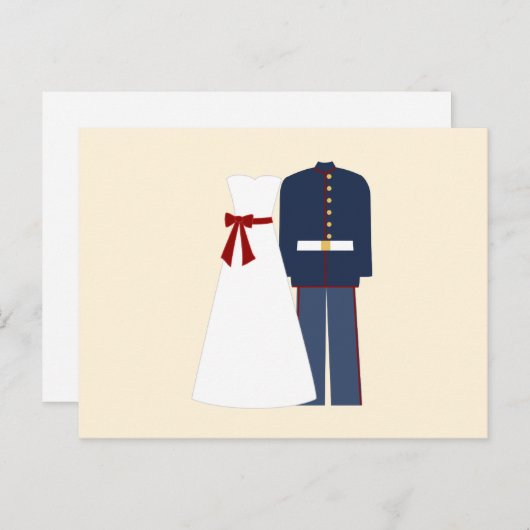 Militaire bruiloft reactie Kaarten (Voorkant / Achterkant)