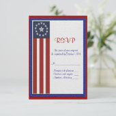 Militaire bruiloft RSVP antwoordkaart (Staand voorkant)