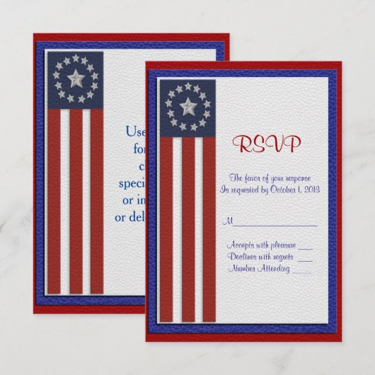 Militaire bruiloft RSVP antwoordkaart (Voorkant / Achterkant)