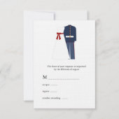 Militaire bruiloft RSVP Kaarten (Voorkant)