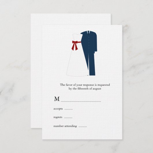 Militaire bruiloft RSVP Kaarten (Voorkant / Achterkant)