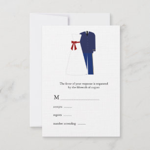 Militaire bruiloft RSVP Kaarten