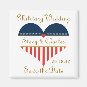 Militaire bruiloft Save the Date Gepersonaliseerde Magneet